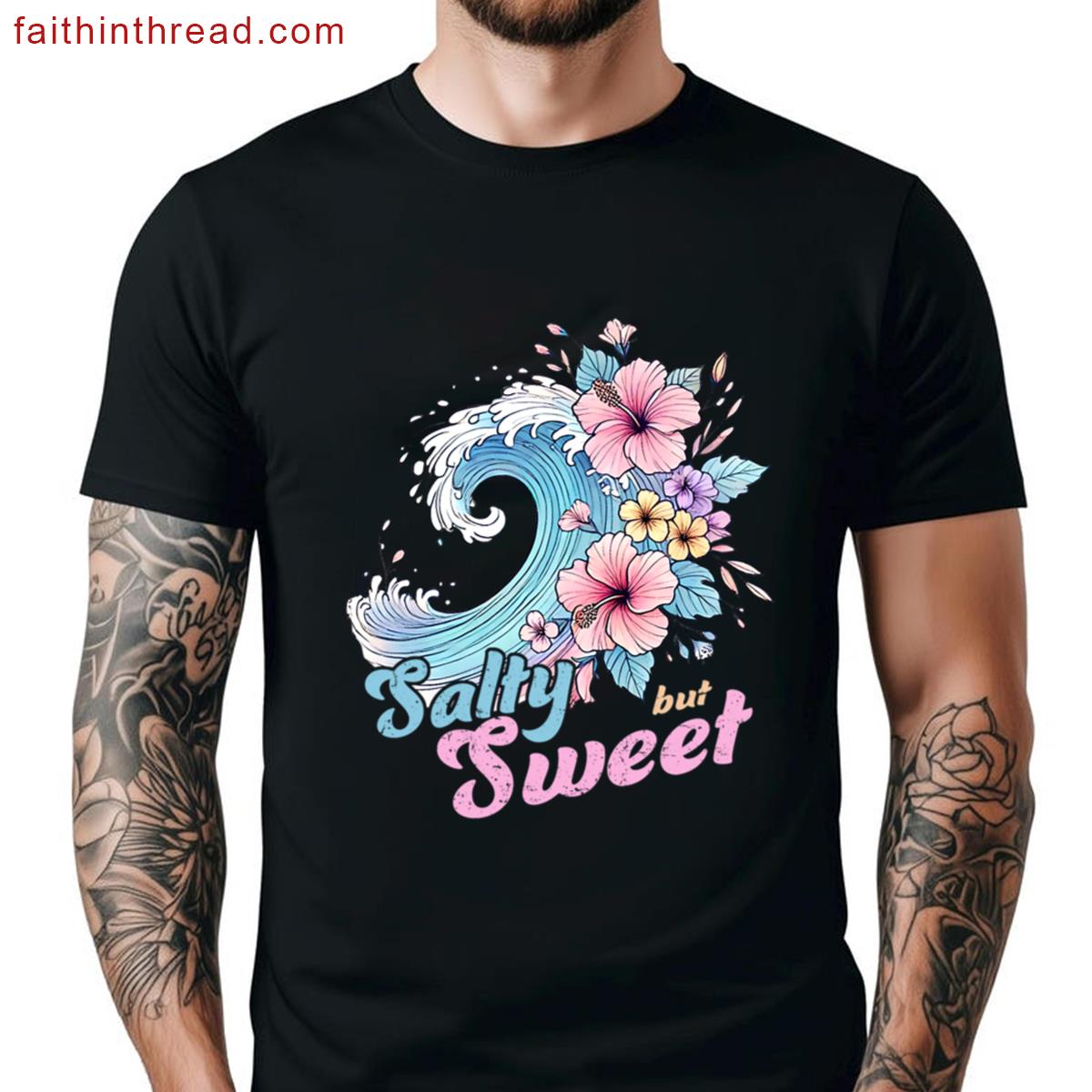 Salty Sweet Graphic Tee Ocean Theme Shirt