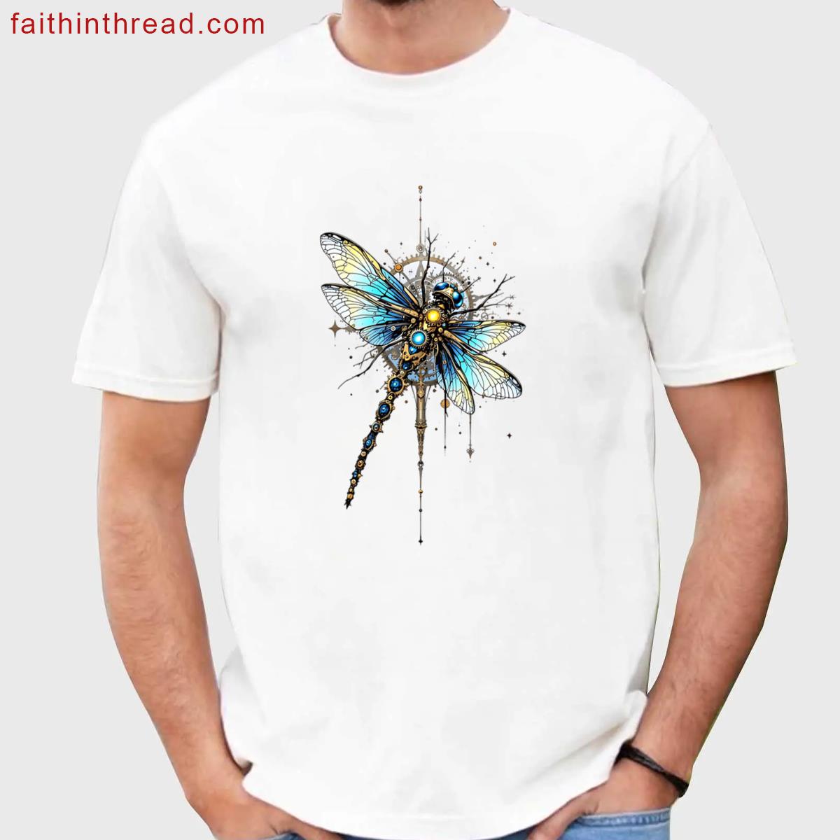 Steampunk Dragonfly Artistic Tee Shirt