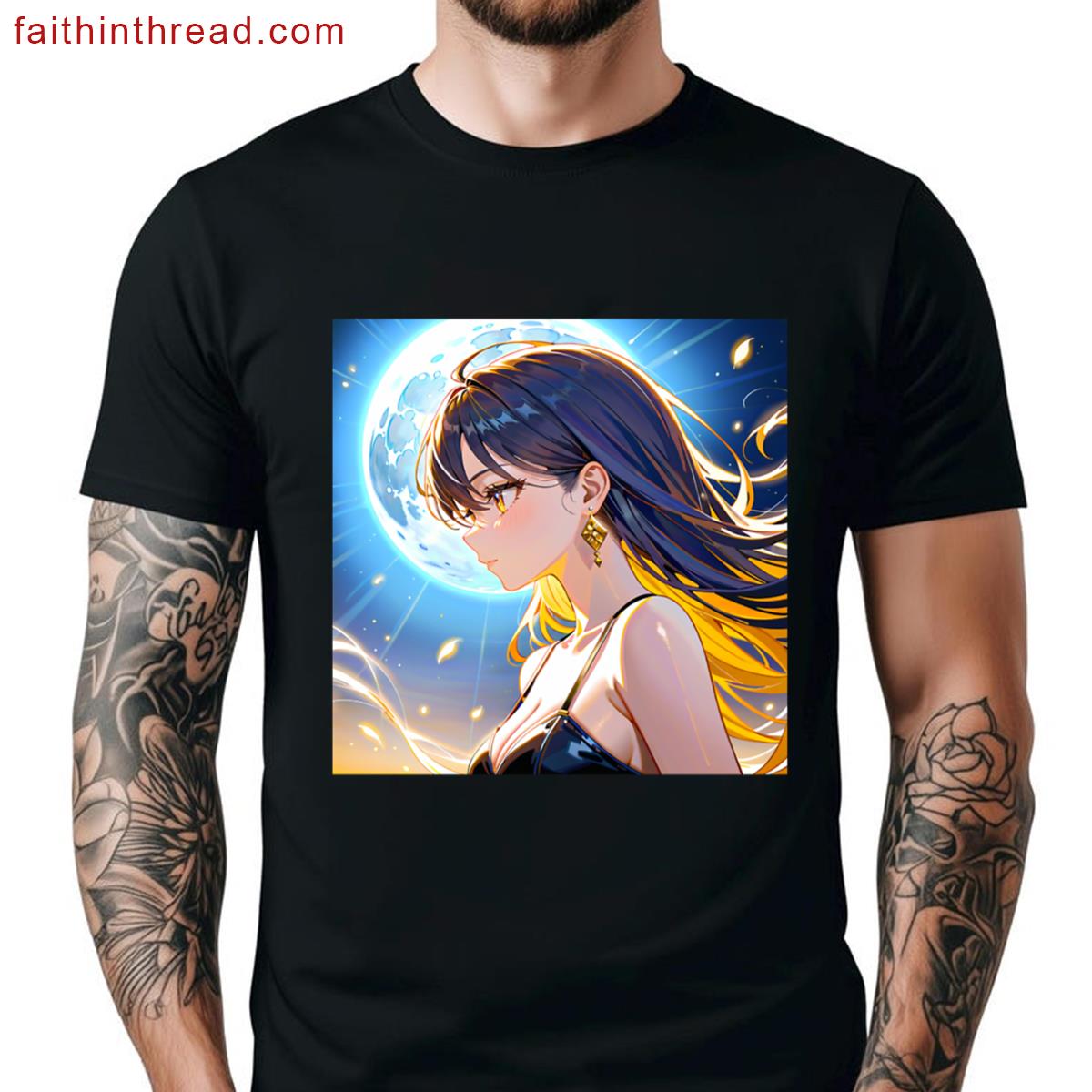 Stunning Full Moon Graphic Tee Stylish Shirt