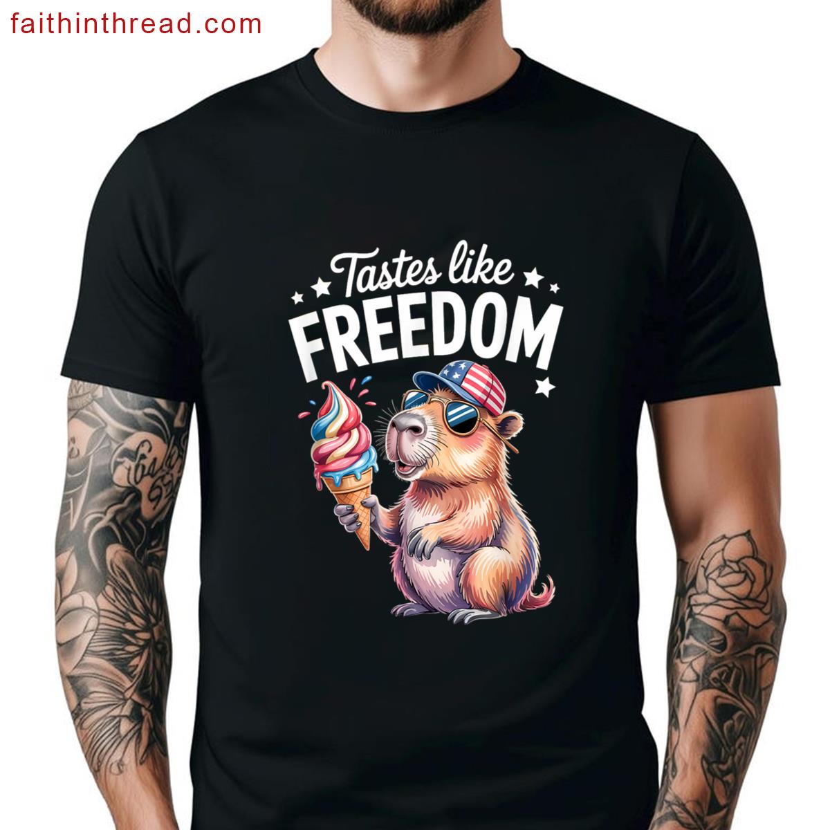 Tastes Like Freedom Patriotic Tee Shirt