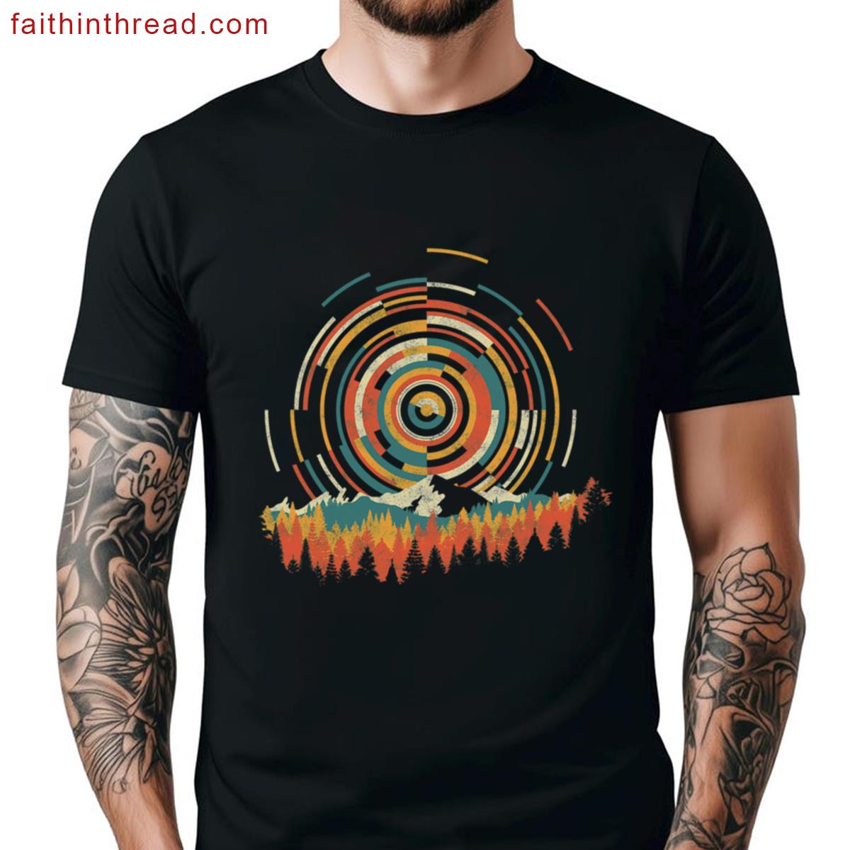 The Geometry Sunrise Graphic Tee Shirt