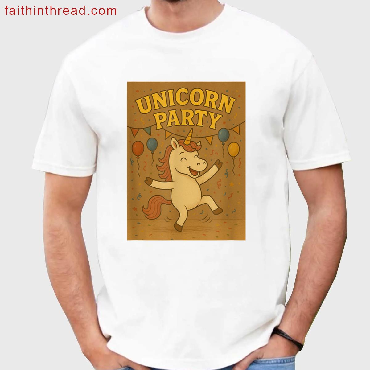 Unicorn Party Graphic Tee Shirt