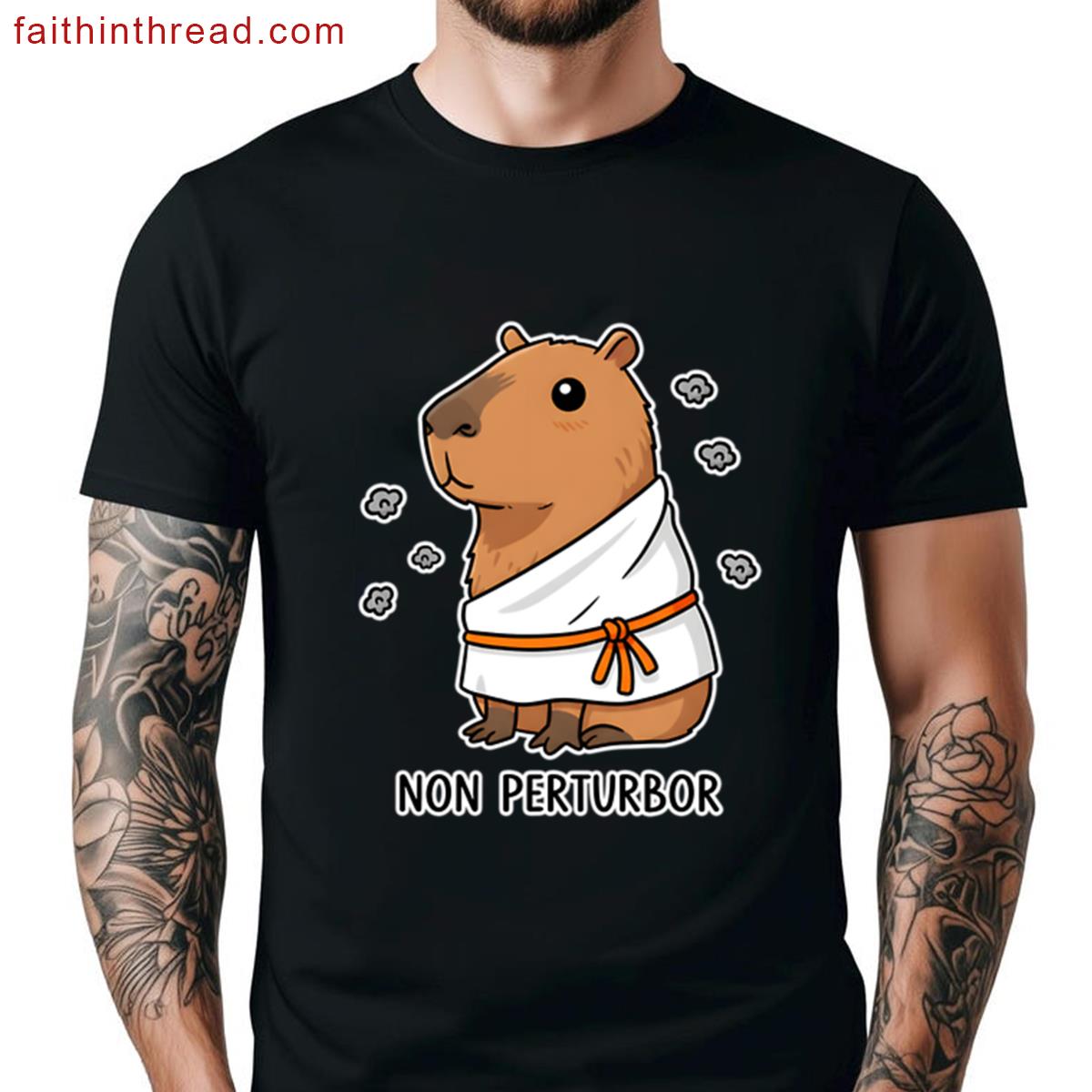 Unperturbed Capybara Shield Oversized Tee Shirt