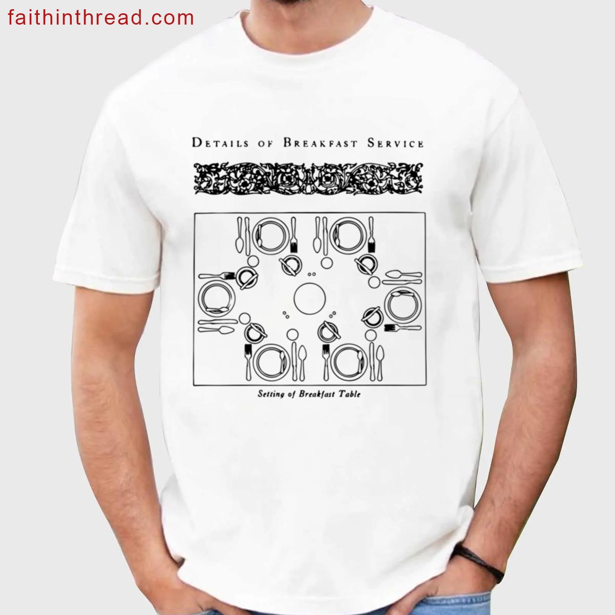 Vintage Antique Breakfast Service Diagram Shirt