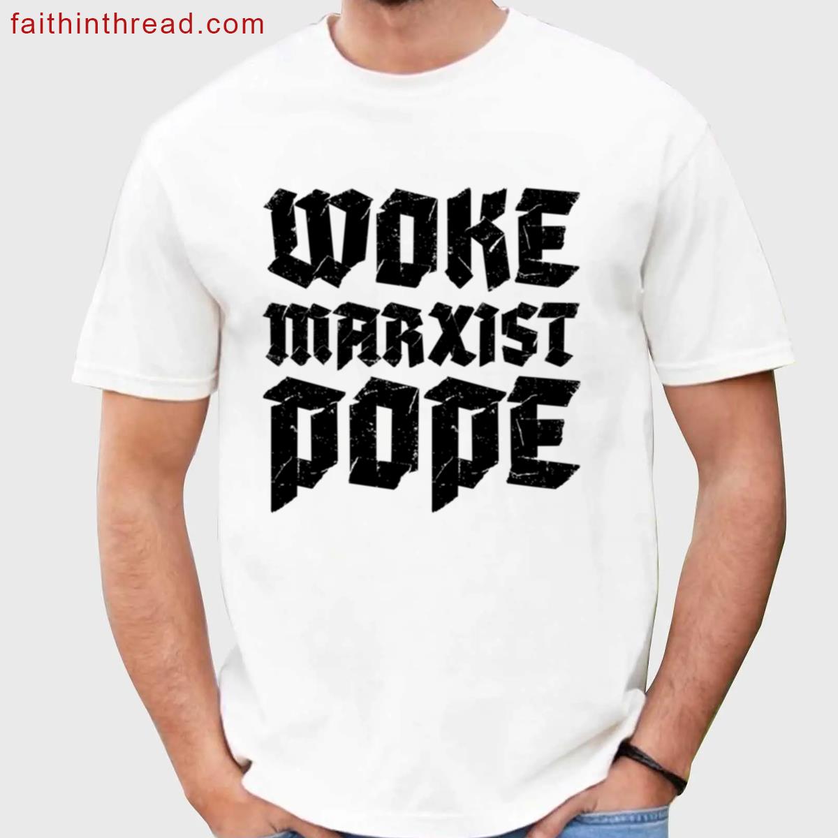 Woke Pope Black Graphic Tee Shirt