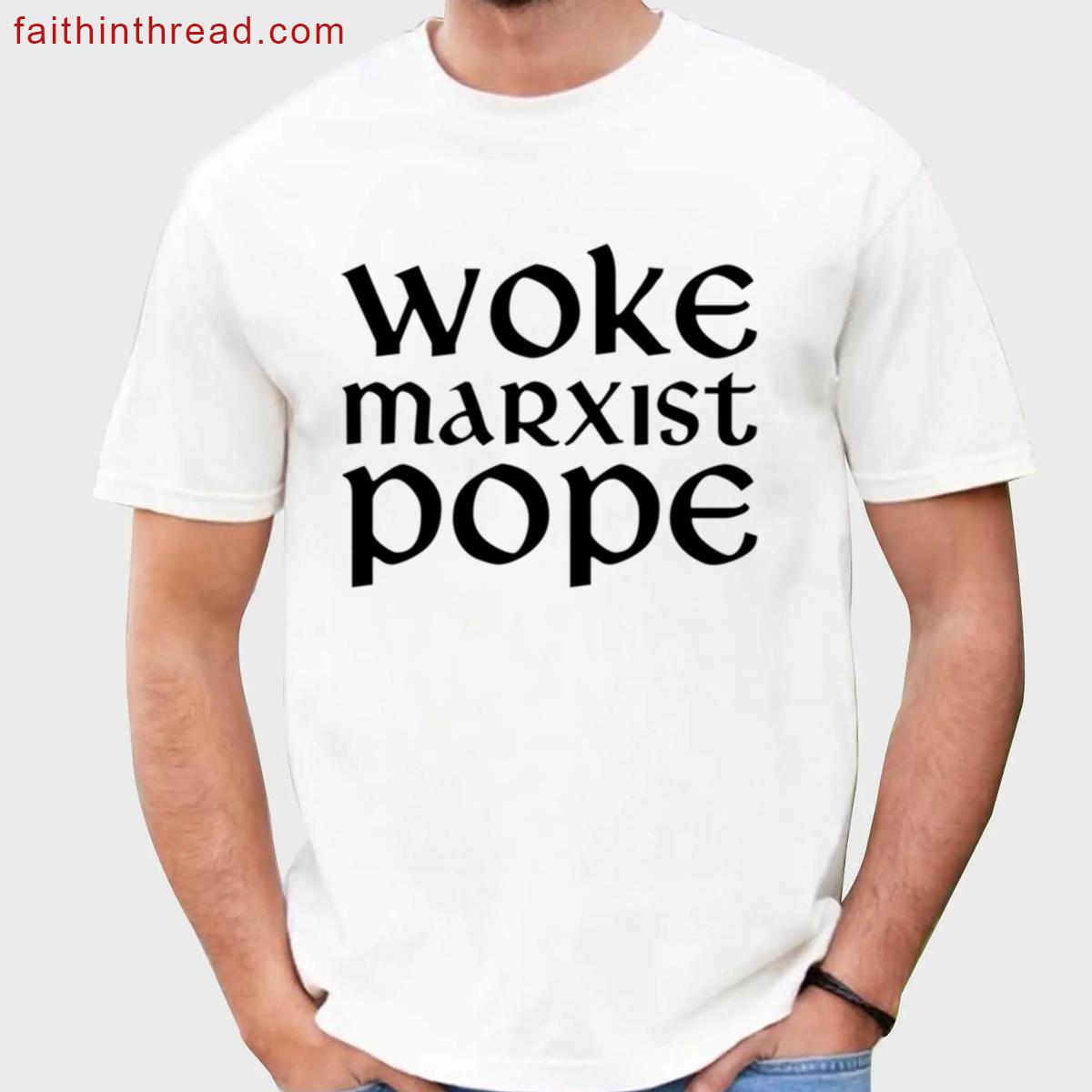 Woke Pope Black Oversized Tee Shirt