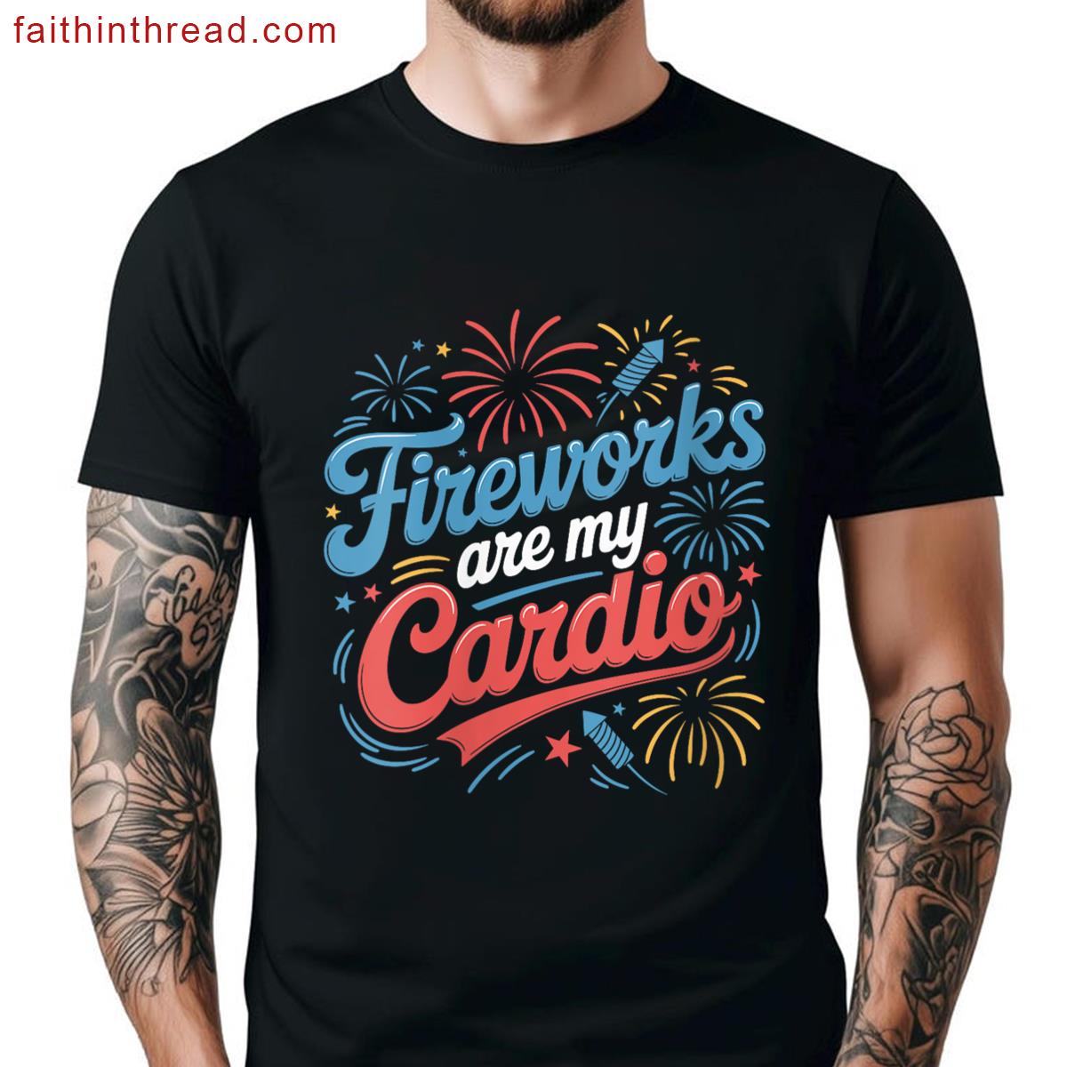 Womens 4th Of July Fireworks Shirt