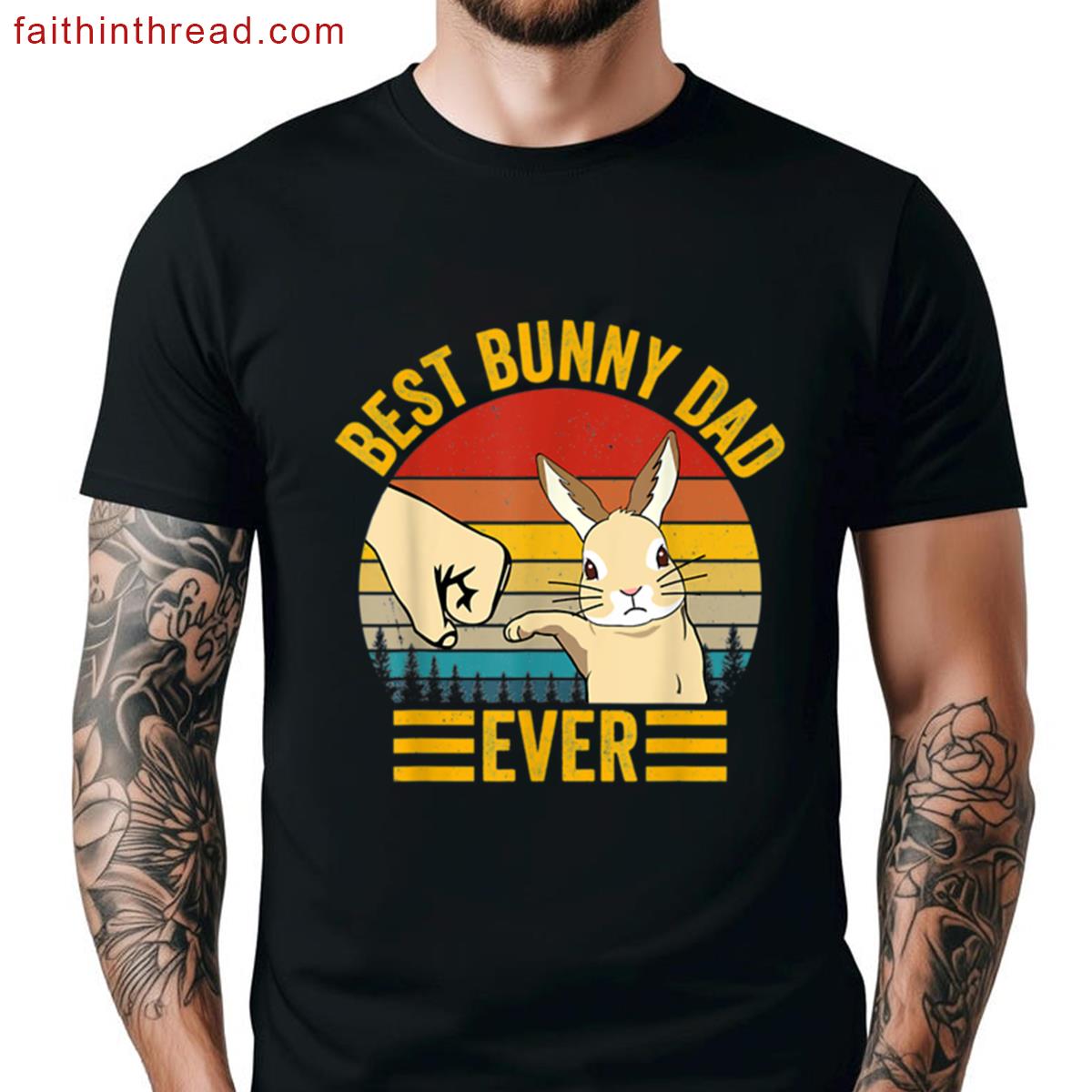 Bunny Dad Mens Best Ever Tee Shirt