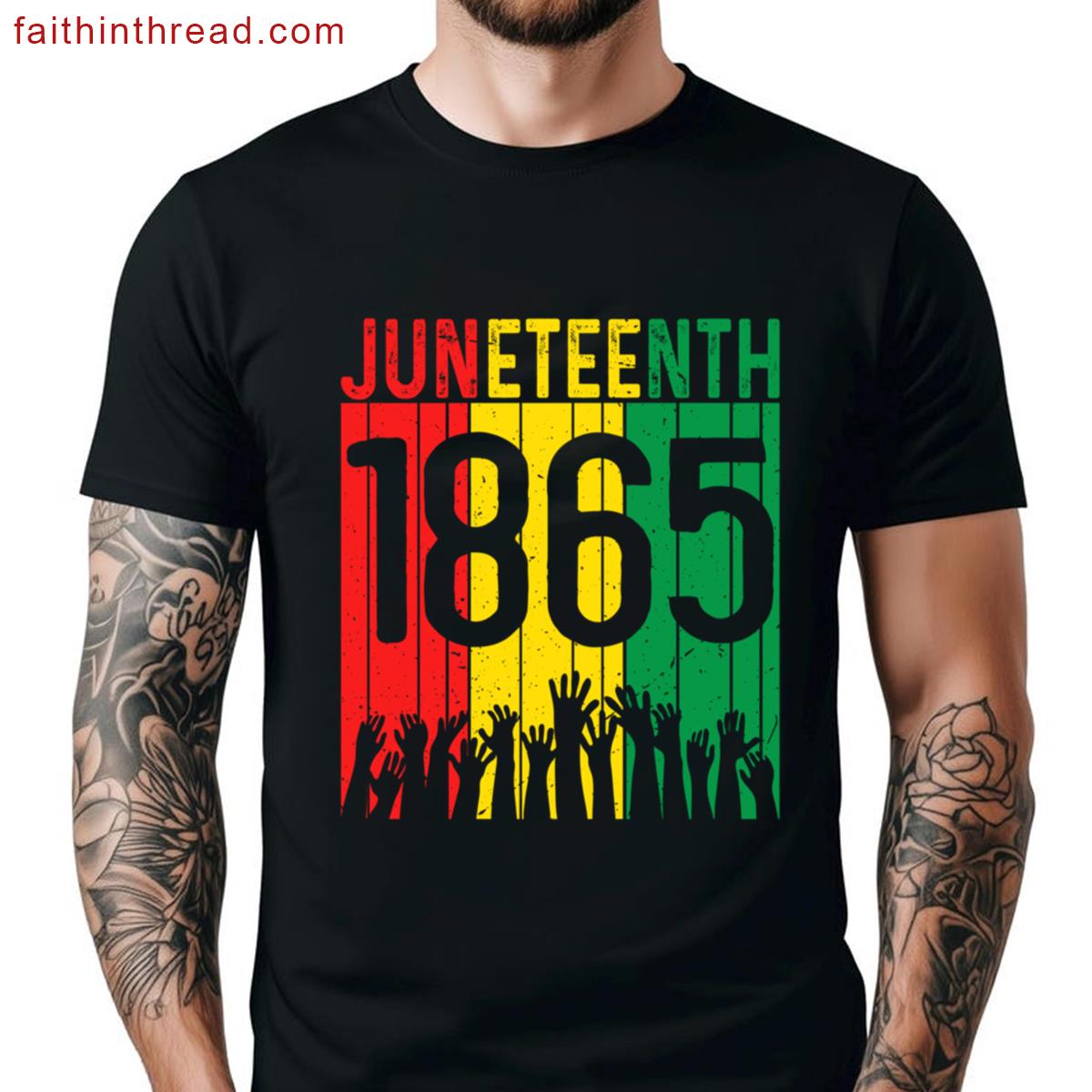 Juneteenth 1865 Festive Style Tee Shirt