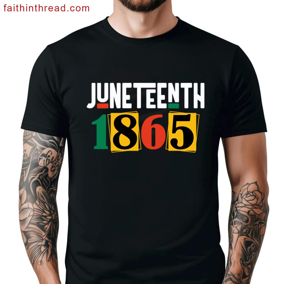 Juneteenth 1865 Funky Design Tee Shirt