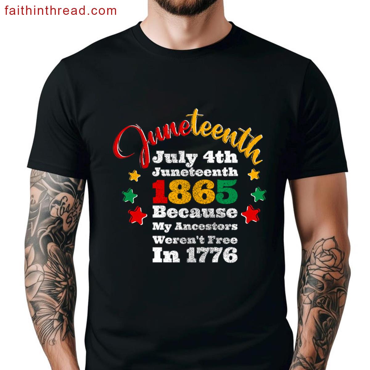 Juneteenth 1865 History Pride Tee Shirt