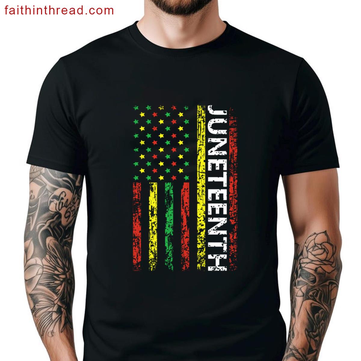 Juneteenth Pride Flag Tee Shirt