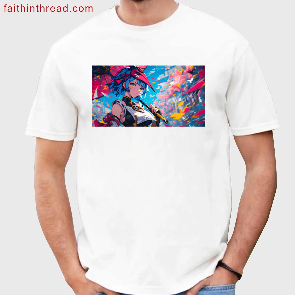 Kujou Sara Electro Tengu Warrior Tee Shirt