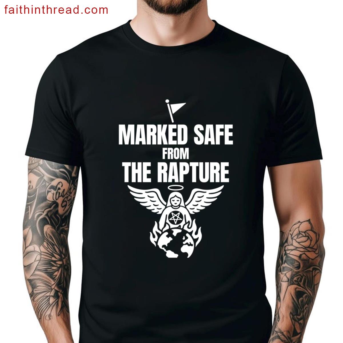 Marked Safe Rapture Graphic Tee Shirt