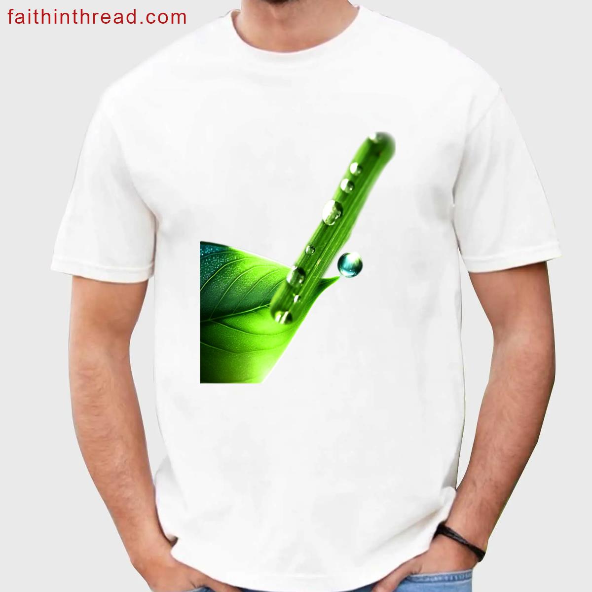 Oversized Leaf Droplet Tee Shirt