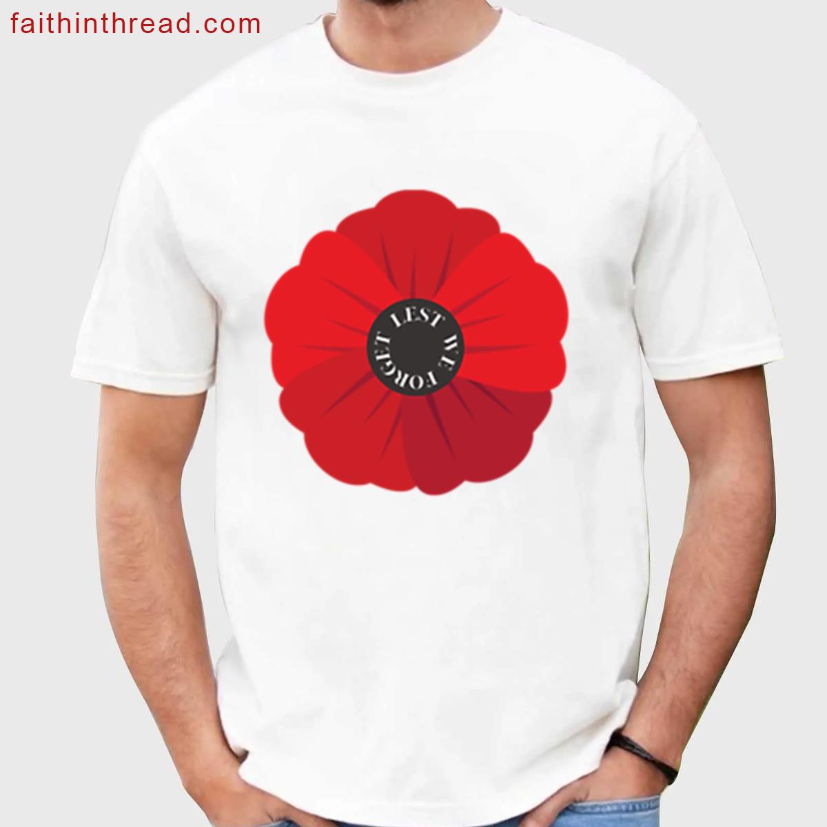 Oversized Lest We Forget Poppy Tee Shirt