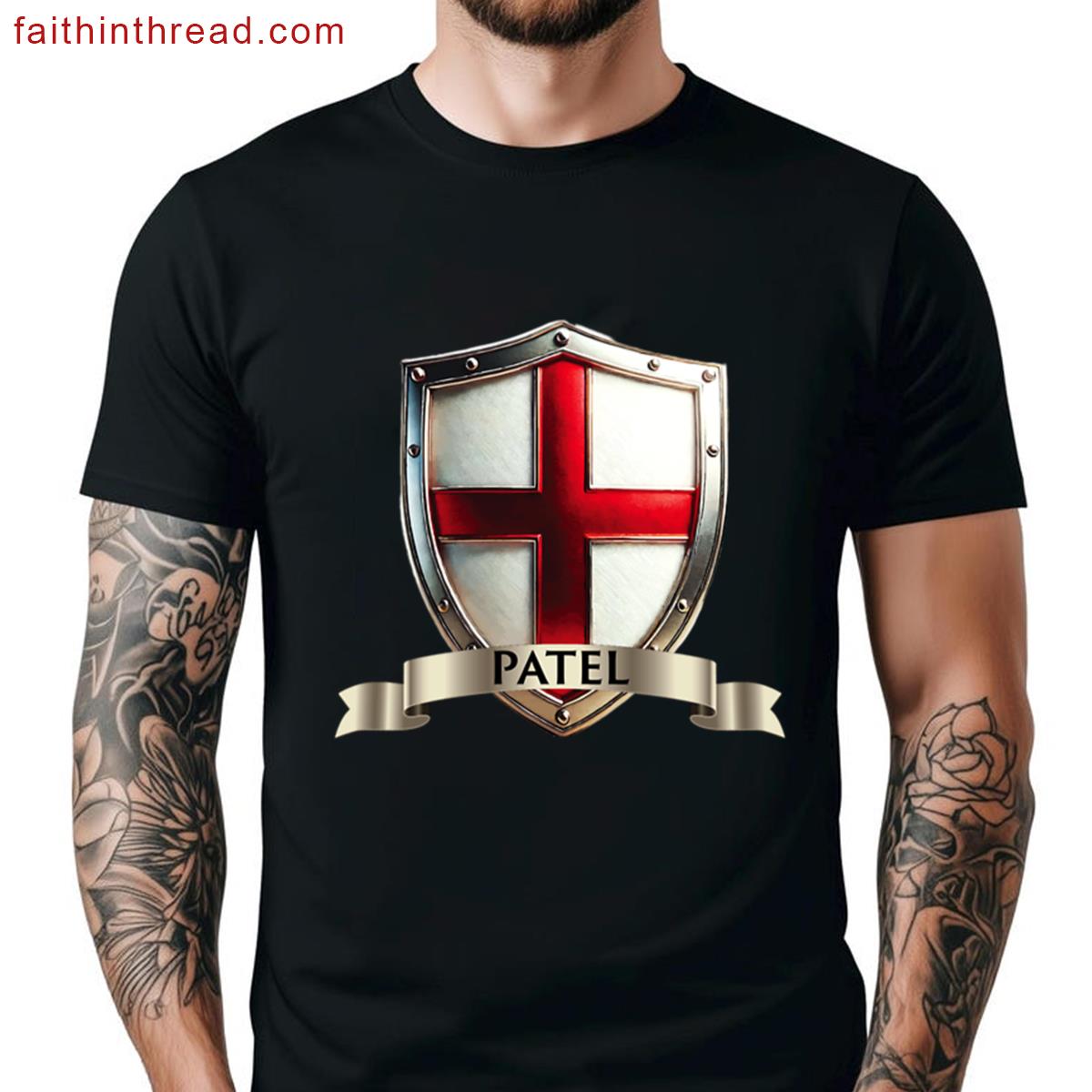 Patel Family Crest England Tee Shirt
