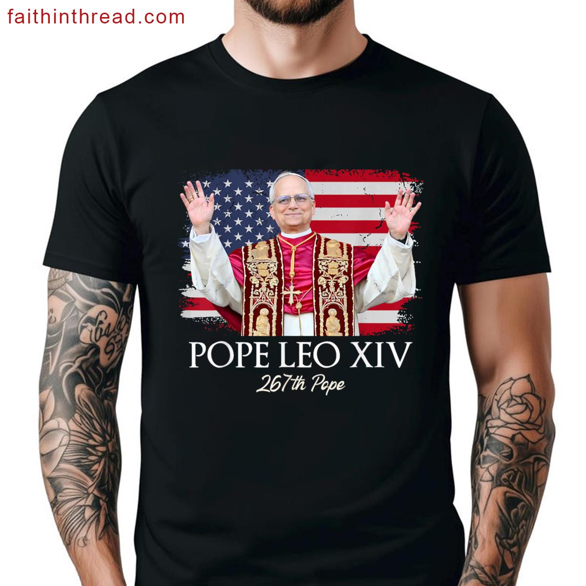 Pope Leo Xiv Graphic Tee Vintage Style Shirt