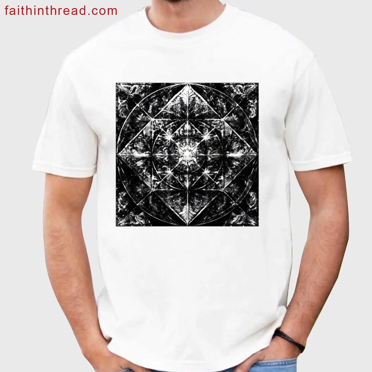 Radiant Core Oversized Geometric Art Shirt