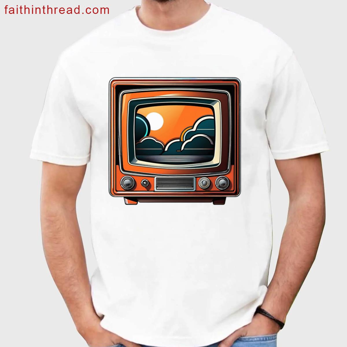 Retro Futuristic Oversized Digital Tee Shirt