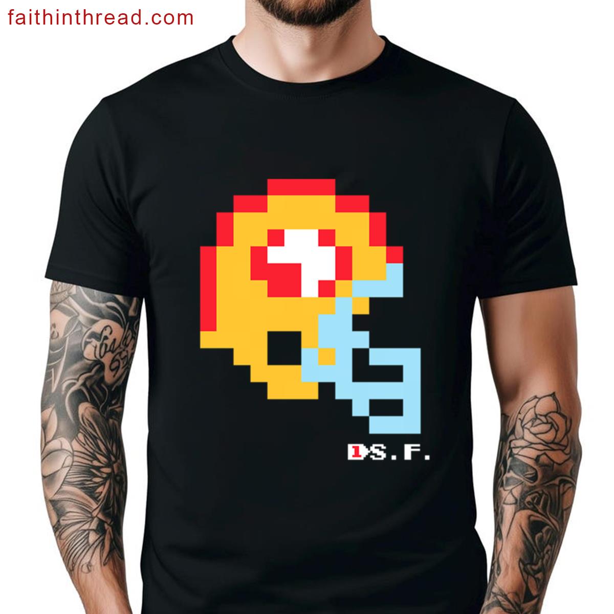 Sf Helmet Tecmo Bowl Tee Shirt