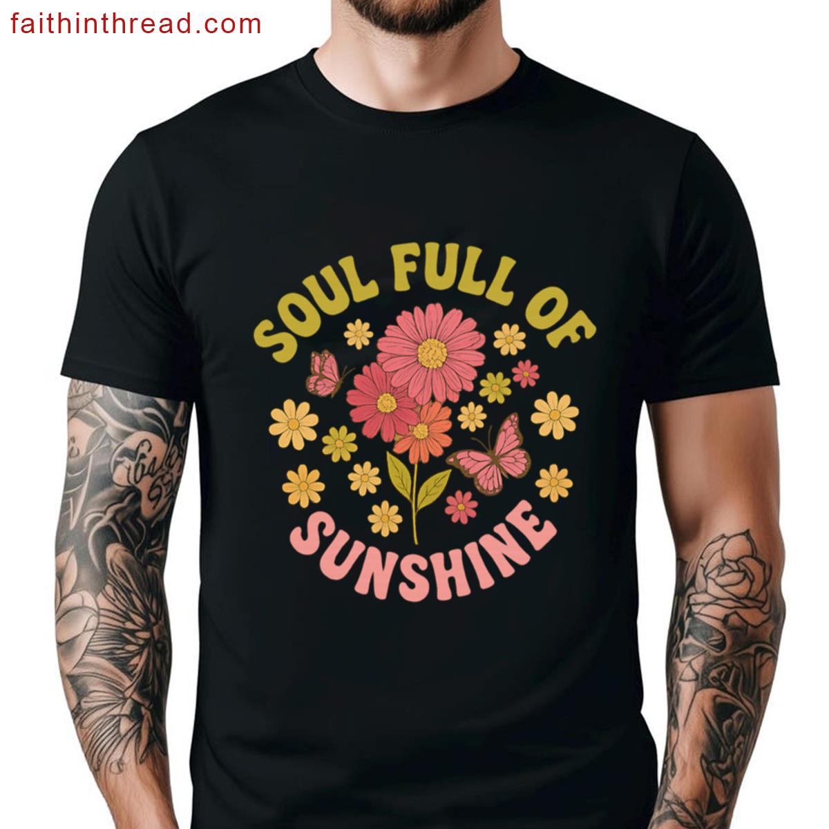 Soul Full Floral Retro Tee Shirt