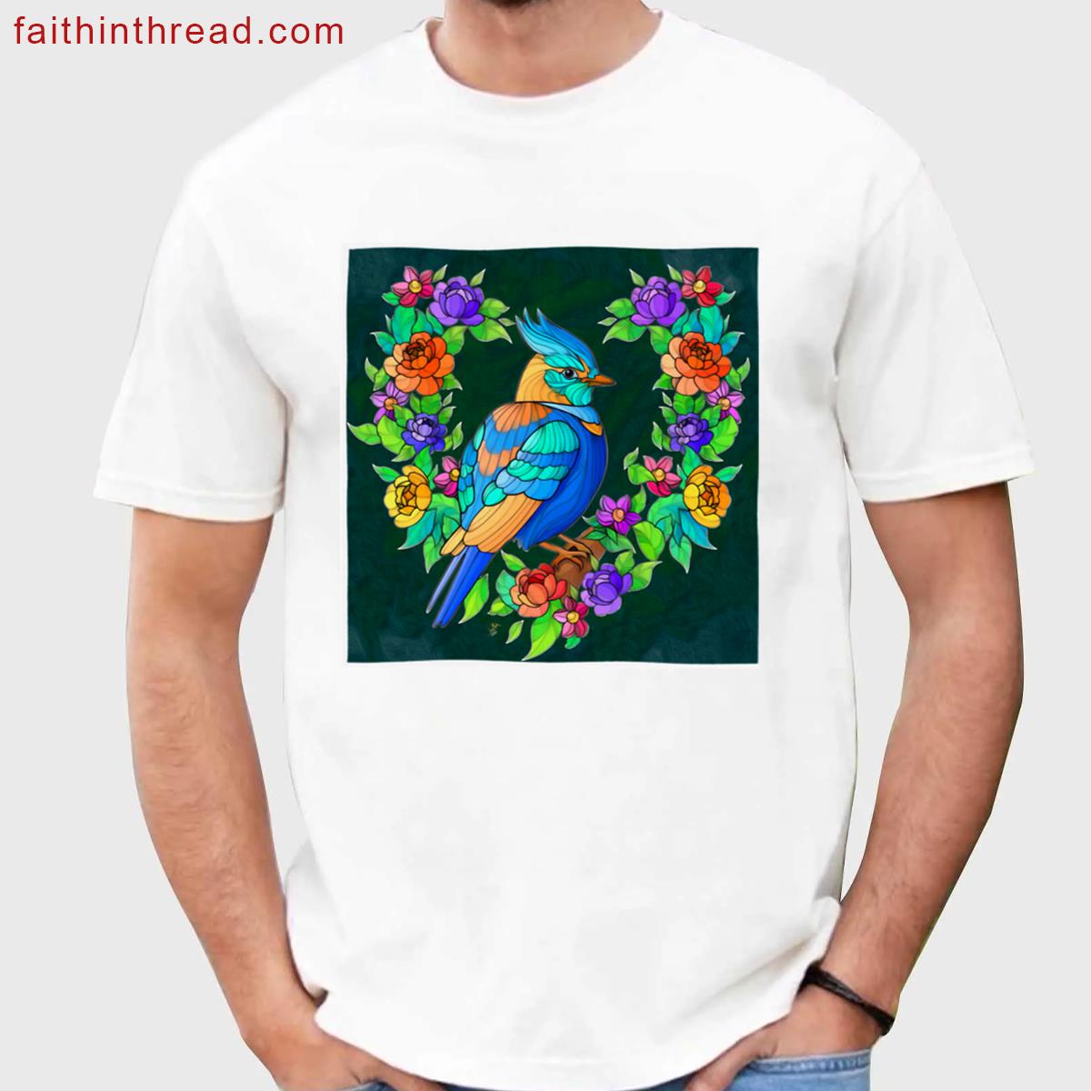 Spring Blue Jay Trendy Tee Shirt