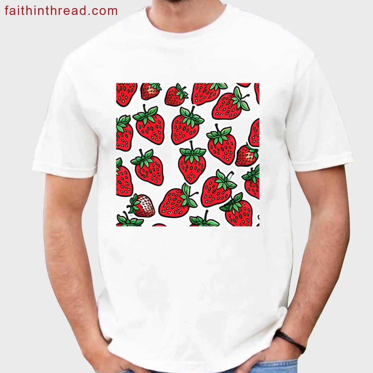 Strawberry Graphic Tee Summer Vibes Shirt
