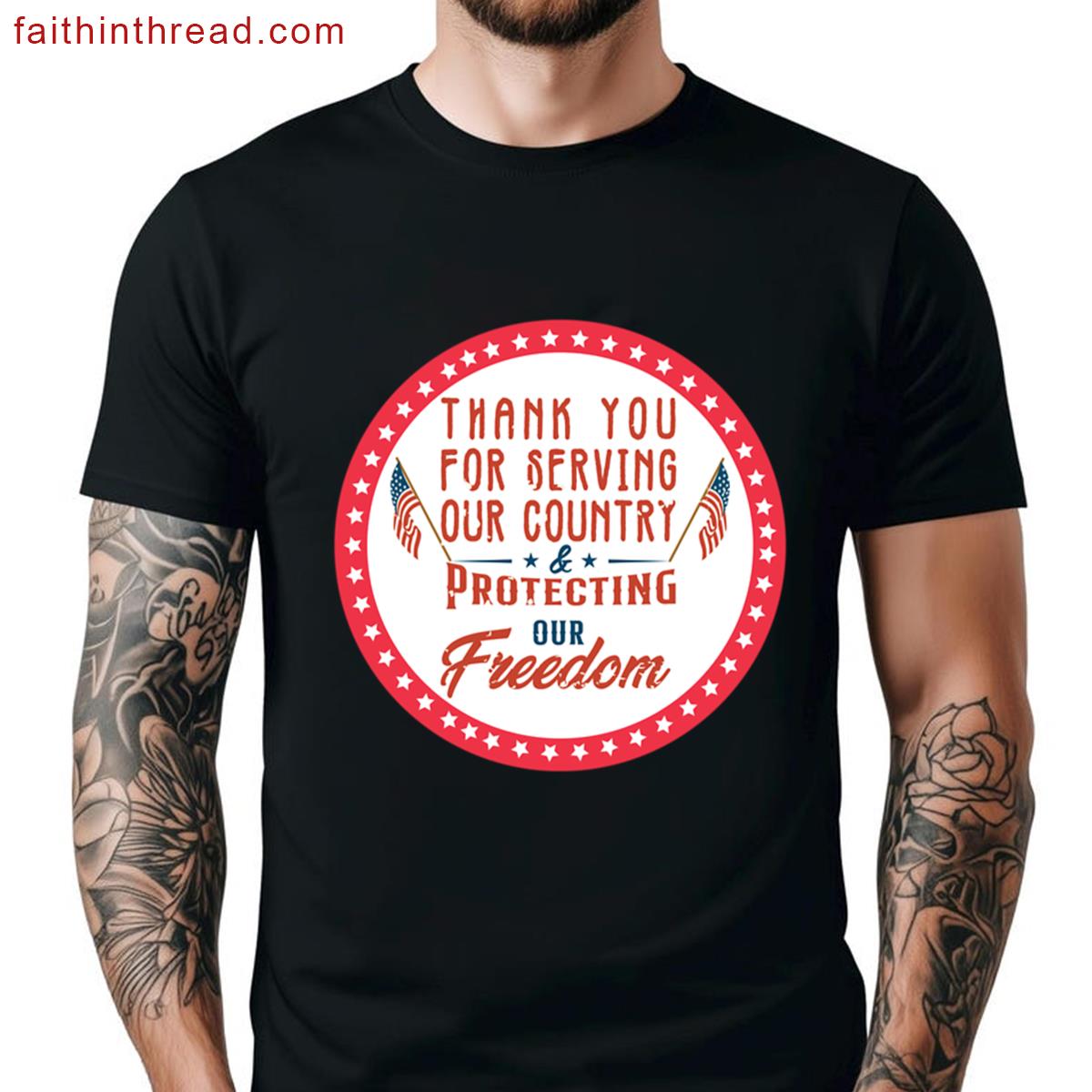 Thank You Veterans Graphic Tee Shirt