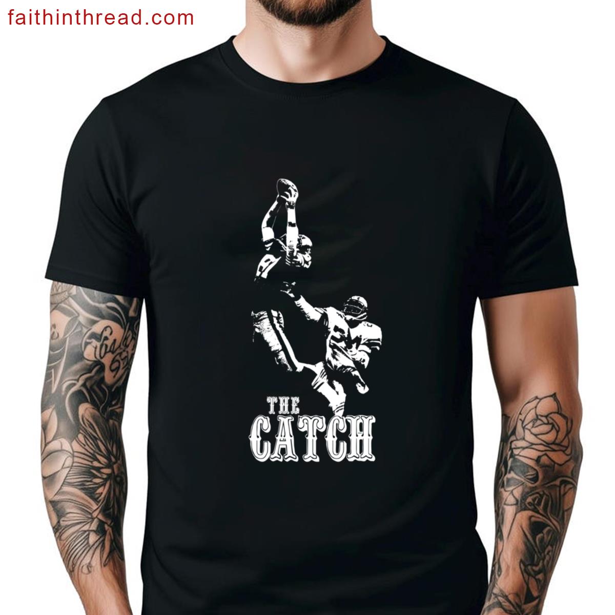 The Catch Dwight Clark Stencil Design Shirt