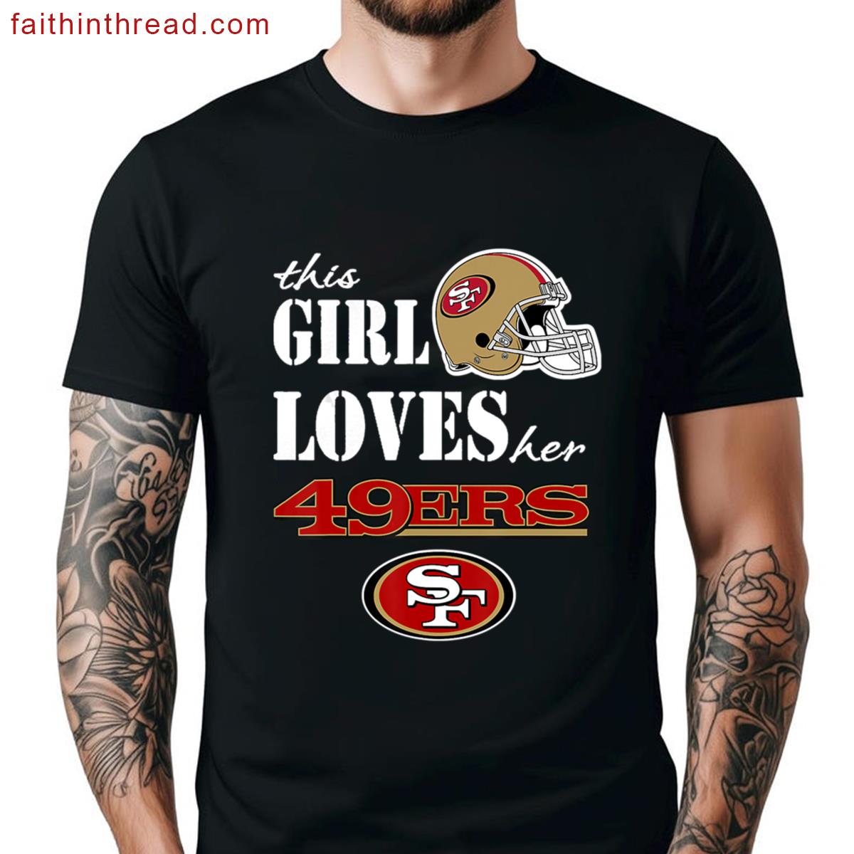 This Girl Loves Football 49er Tee Shirt