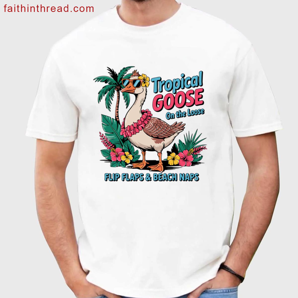 Tropical Goose Fun Design Shirt