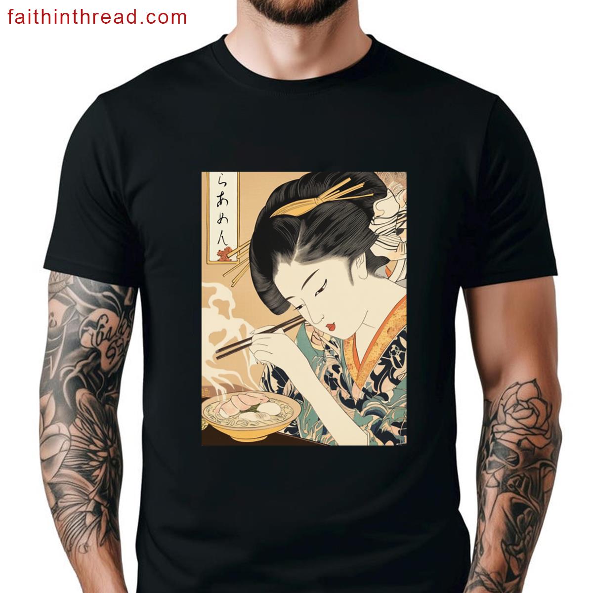 Ukiyo E Kimono Graphic Tee Shirt