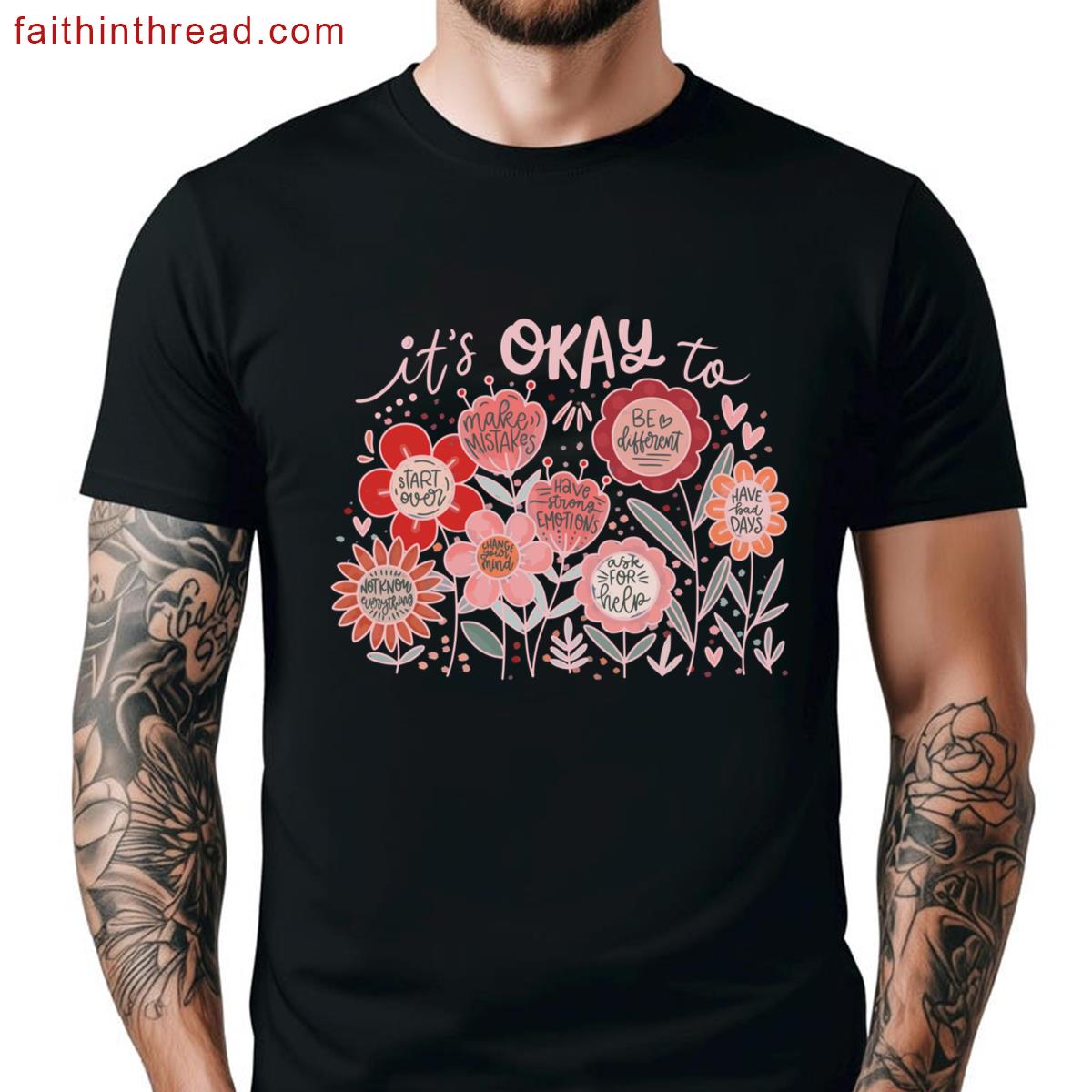 Boho Flower Graphic Tee Shirt