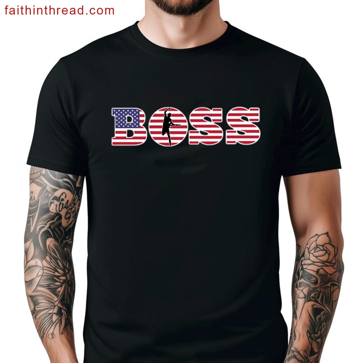 Boss Patriotic Tee Shirt