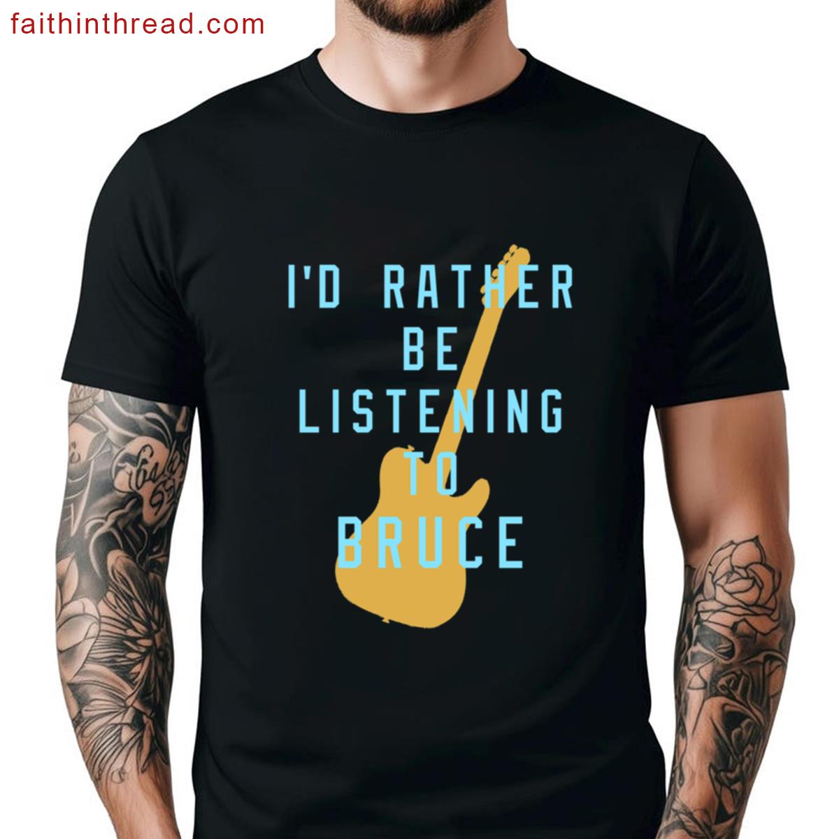 Bruce Listening Graphic Tee Shirt