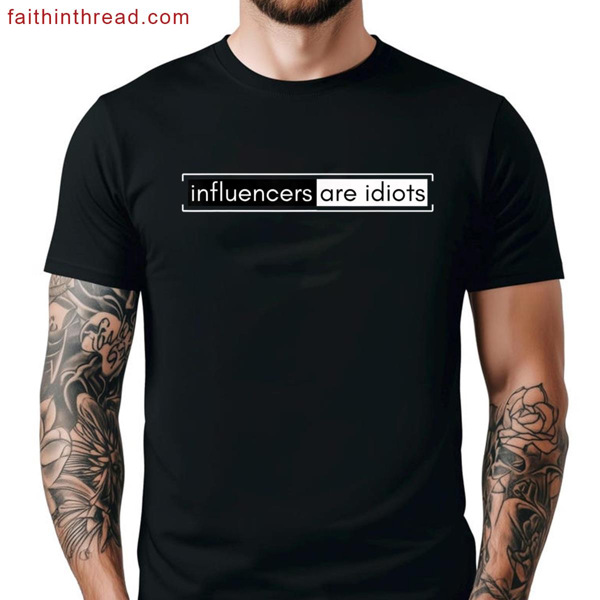 Influencers Are Idiots Retro Tee Shirt