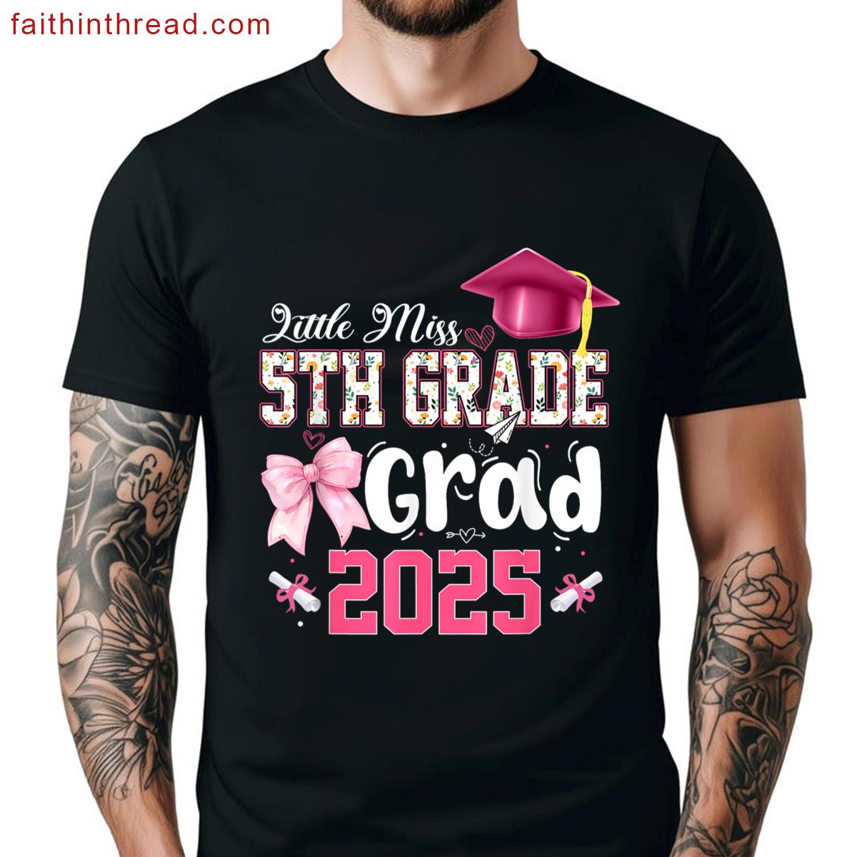 Little Miss Graduation Kids Tee Shirt