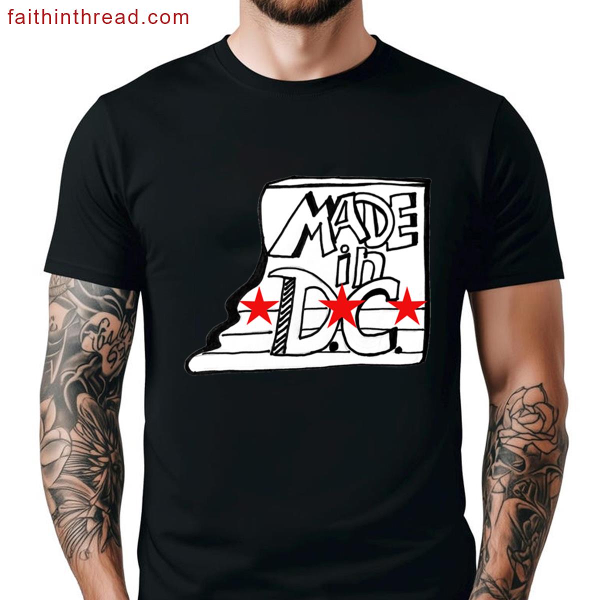 Made In Dc Red Stars Tee Shirt