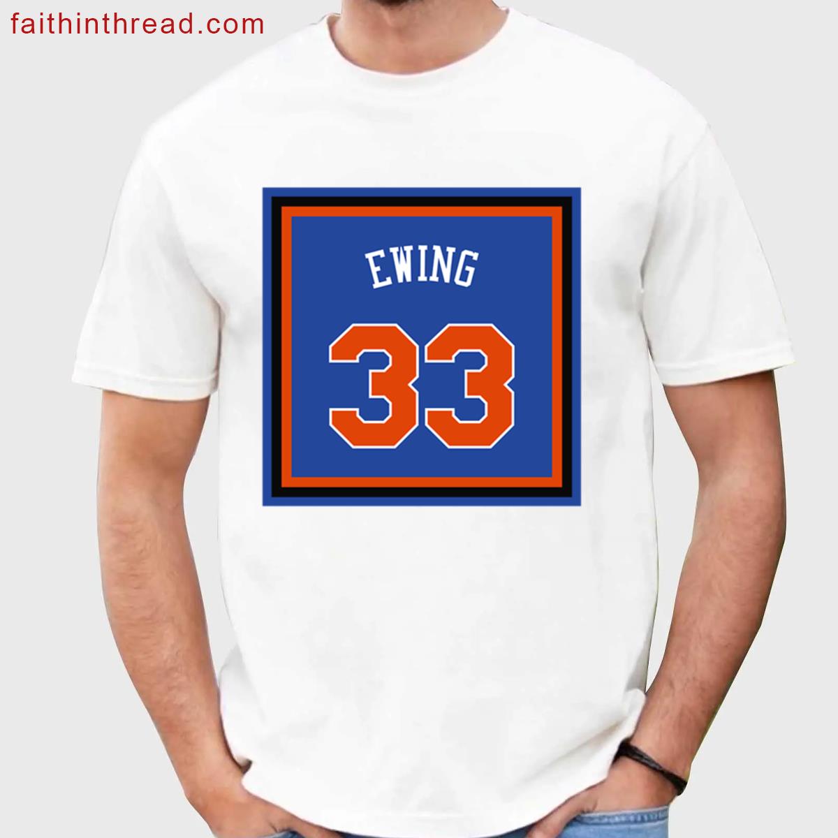Patrick Ewing Knicks Basketball Tee Shirt