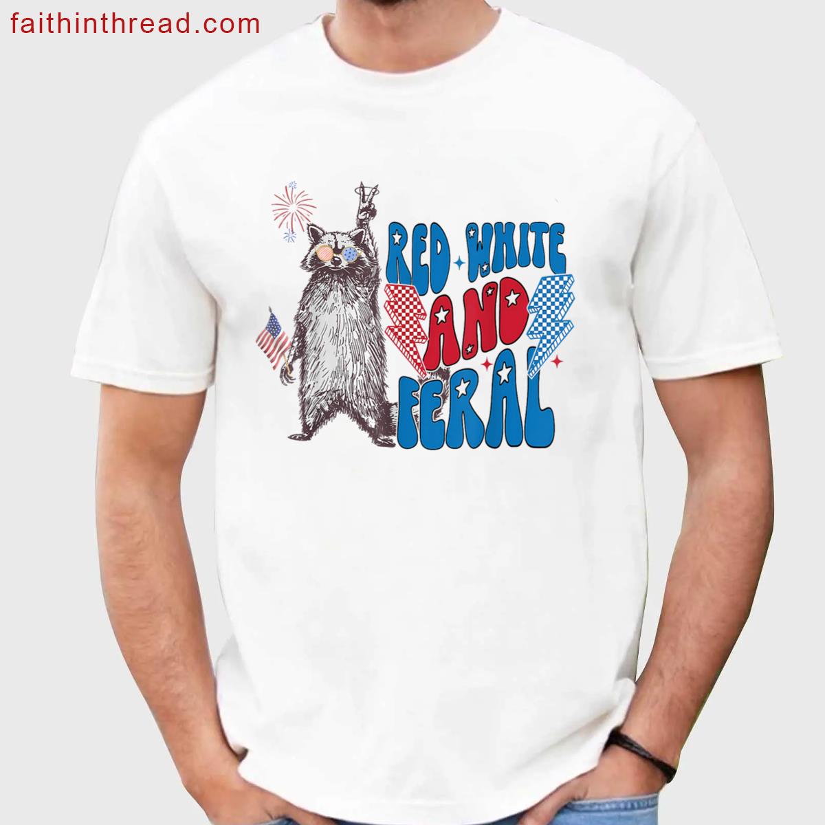 Raccoon Patriotic Design Shirt
