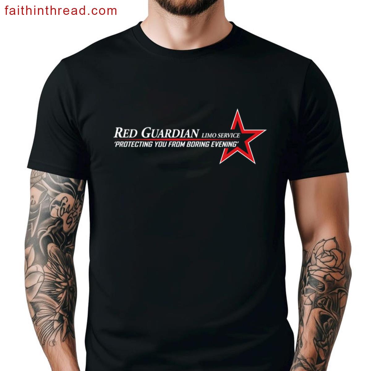 Red Guardian Tee Fun Evening Shirt