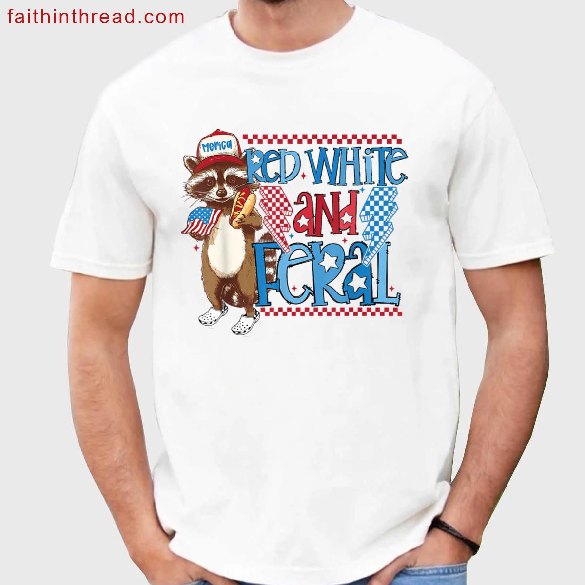 Retro July Meme Raccoon Shirt