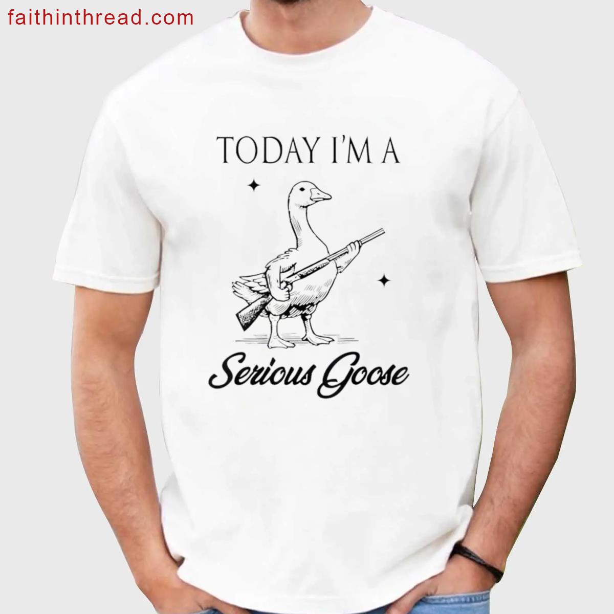 Serious Goose Humor Tee Shirt