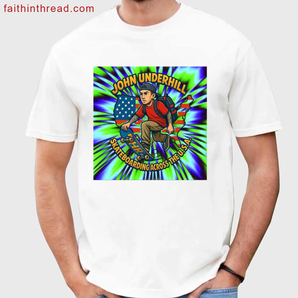 Skateboarding Across America Graphic Tee Shirt