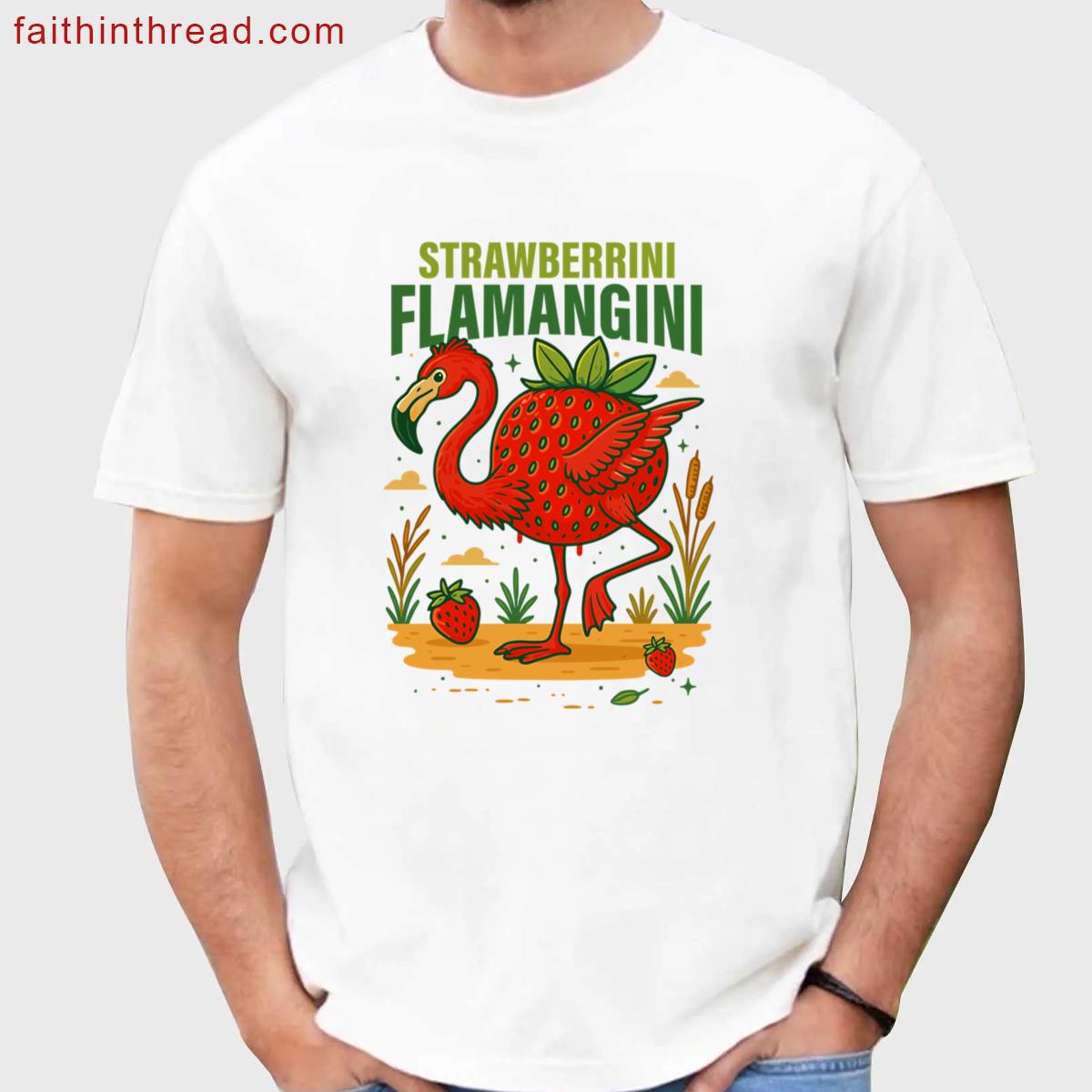 Strawberrini Apparel Flamangini Humor Shirt