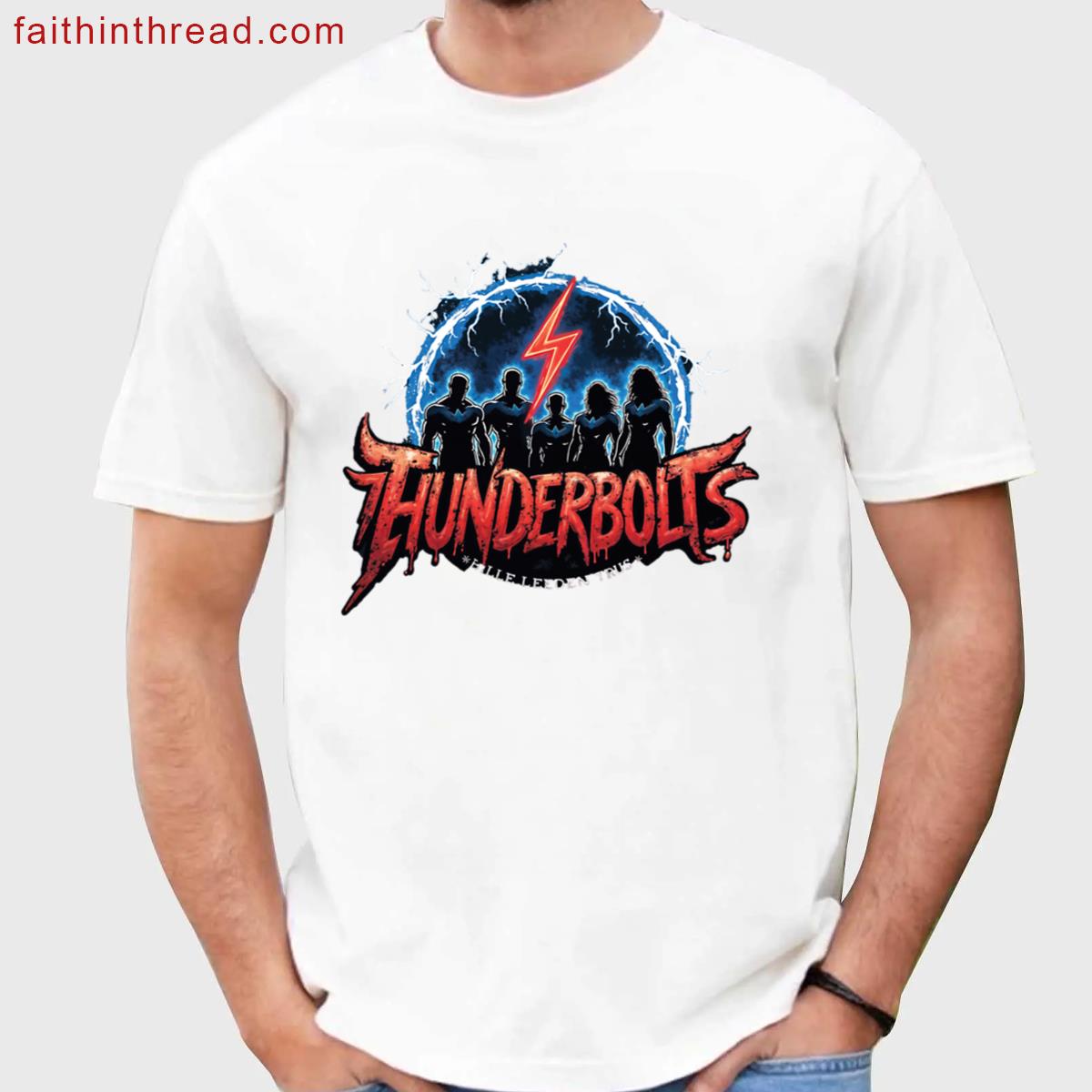 Thunderbolts Logo Graphic Tee Shirt