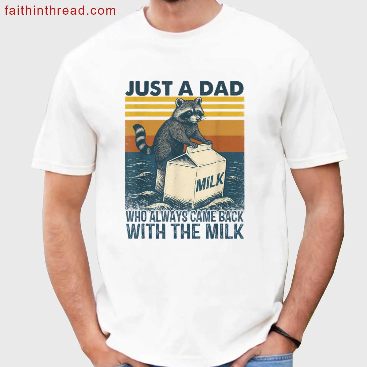 Vintage Racoon Funny Dad Tee Shirt