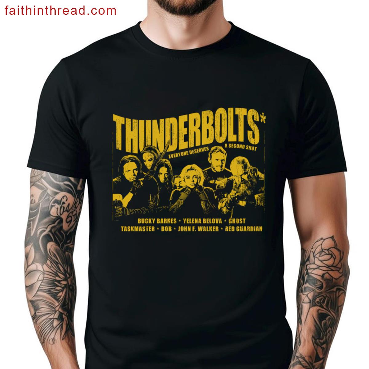 Vintage Thunderbolts Design Tee Shirt