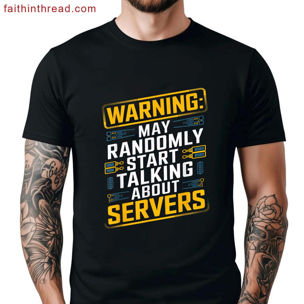 Warning Server Humor Tee Shirt